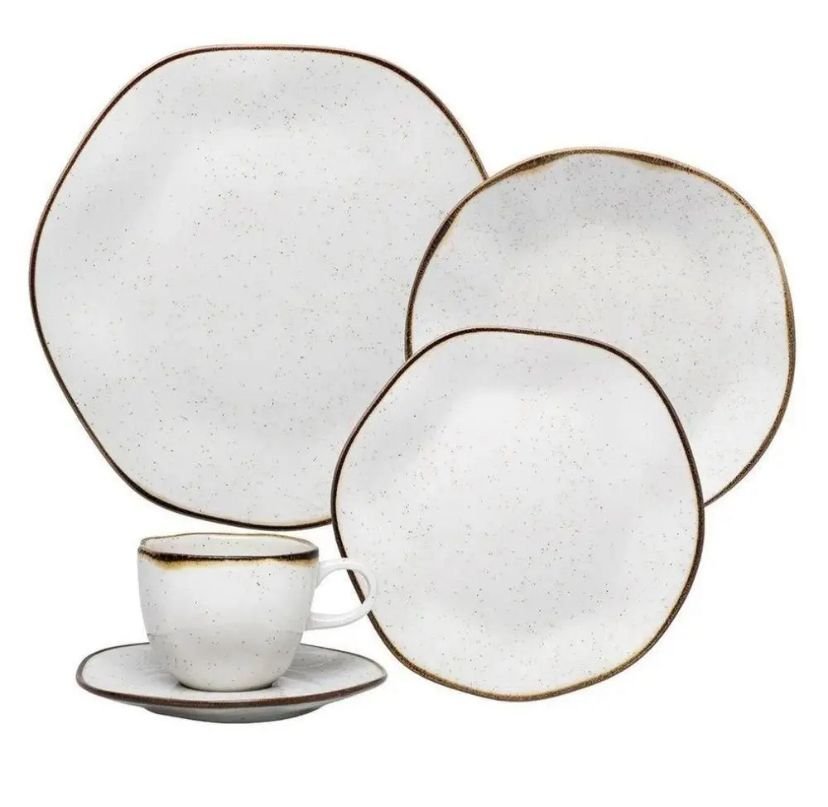 Jogo De Jantar Em Porcelana Ryo Com 20 Peças Oxford Maresia
